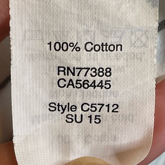 Madewell Grid Mix Short Sleeve Button Down Top - size XS - Picture 7 of 8